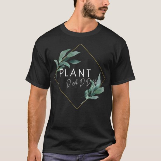 Pflanze Papa auf schwarz T-Shirt (Vorderseite)