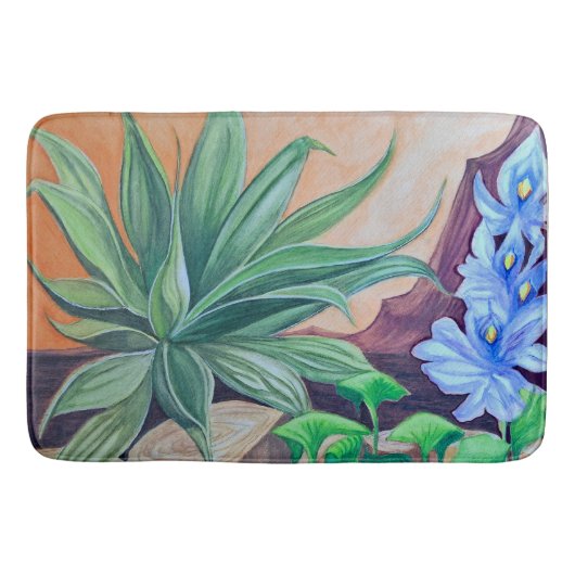 Pflanze Party Badematte (Vorderseite)