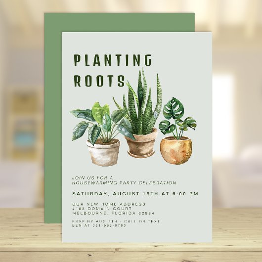 Pflanze Party Einladung