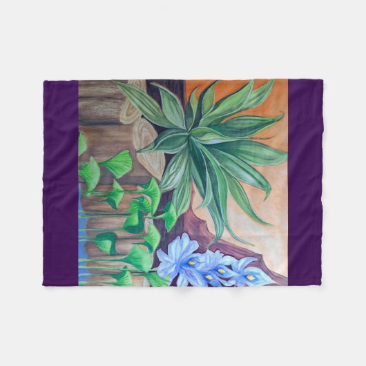 Pflanze Party Fleecedecke (Vorderseite (Horizontal))