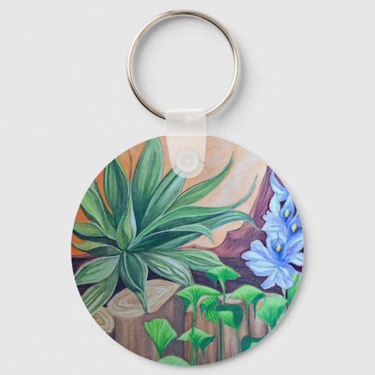 Pflanze Party Schlüsselanhänger (Rückseite)