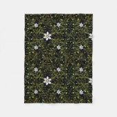 Pflanze pattern.10b Black BG Fleecedecke (Vorderseite)