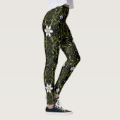 Pflanze pattern.10b Black BG Leggings (Rechts)