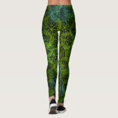 Pflanze pattern.11b Black BG Leggings (Rückseite)