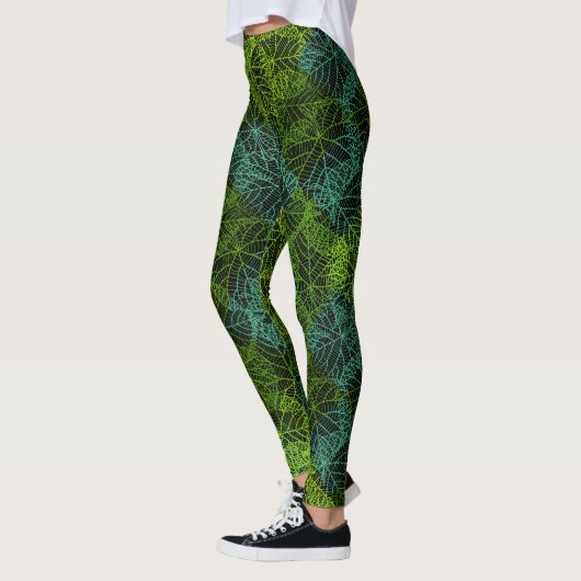 Pflanze pattern.11b Black BG Leggings (Links)