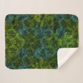 Pflanze pattern.11b Black BG Sherpadecke (Vorderseite (Horizontal))