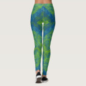Pflanze pattern.12c Blue BG Leggings (Rückseite)