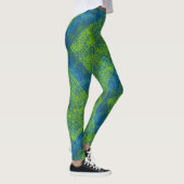 Pflanze pattern.12c Blue BG Leggings (Rechts)