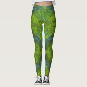 Pflanze pattern.12c DGrey BG Leggings