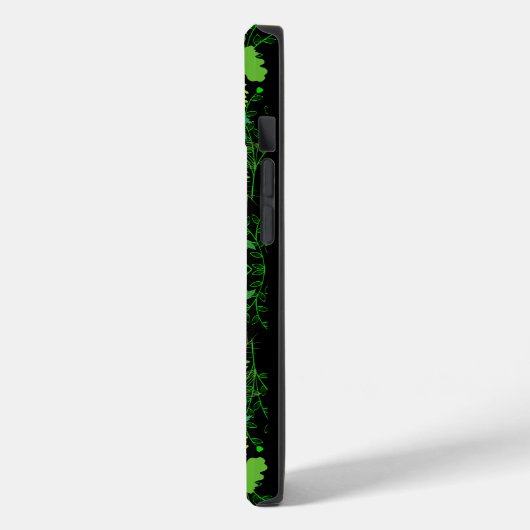 Pflanze pattern.14b Black BG Case-Mate iPhone Hülle (Rückseite / Links)