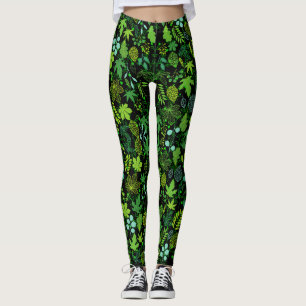 Pflanze pattern.14b Black BG Leggings