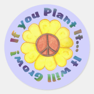 Pflanze Peace Sticker