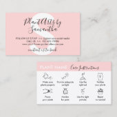 Pflanze Pink Flower Garden Care Visitenkarte (Vorne/Hinten)