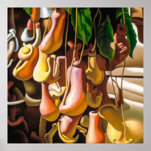 Pflanze Pitcher - Leinwand Art Printwerbung Poster (Vorne)