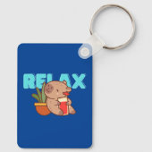 Pflanze Pot Capybara Keyholder Schlüsselanhänger (Rückseite)