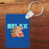 Pflanze Pot Capybara Keyholder Schlüsselanhänger (Rückseite)