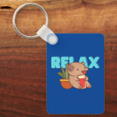 Pflanze Pot Capybara Keyholder Schlüsselanhänger (Vorderseite)