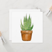 Pflanze Pot - Flachgrusskarte Karte (Vorderseite/Rückseite Beispiel)