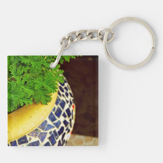 Pflanze Pot Schlüsselanhänger (Rückseite)