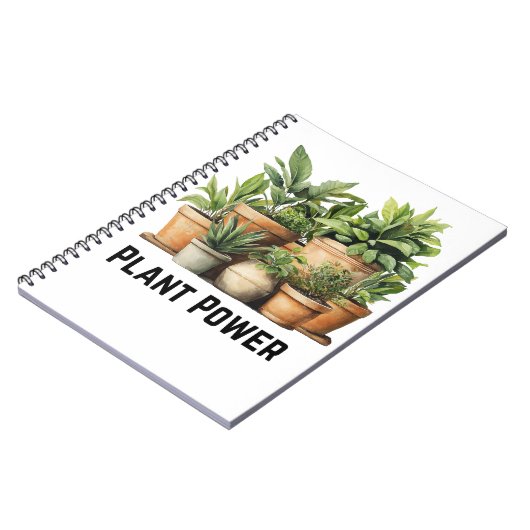 Pflanze Power Botanisches Notebook Notizblock (Linke Seite)