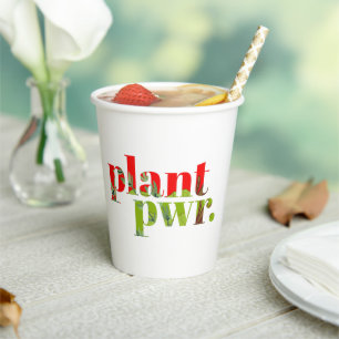 Pflanze Power Papiertasse Pappbecher