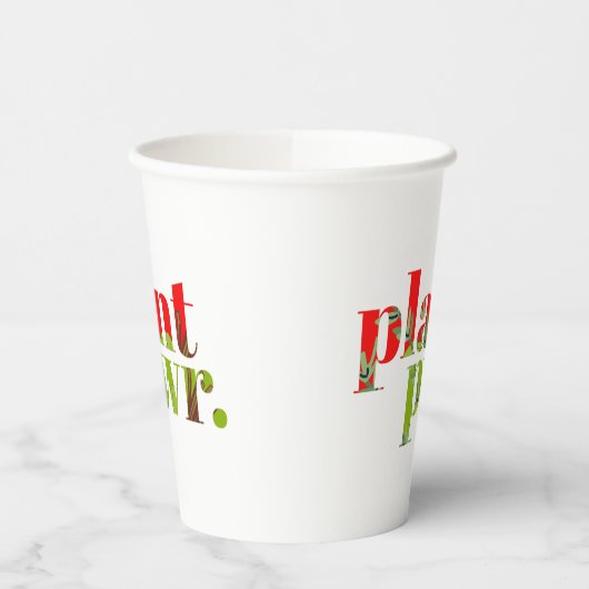 Pflanze Power Papiertasse Pappbecher (Links)