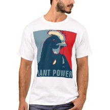 Pflanze Power Red White Blue Pop Art Hühnerhemd