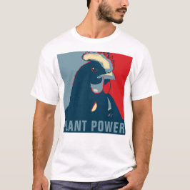 Pflanze Power Red White Blue Pop Art Hühnerhemd T-Shirt