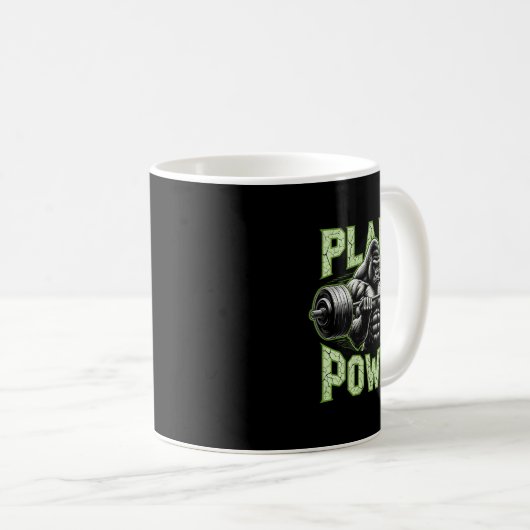 Pflanze Power T-Shirt - Vegane und vegetarische Gy Kaffeetasse (VorderseiteRechts)