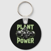 Pflanze Power T-Shirt - Vegane und vegetarische Gy Schlüsselanhänger (Vorderseite)
