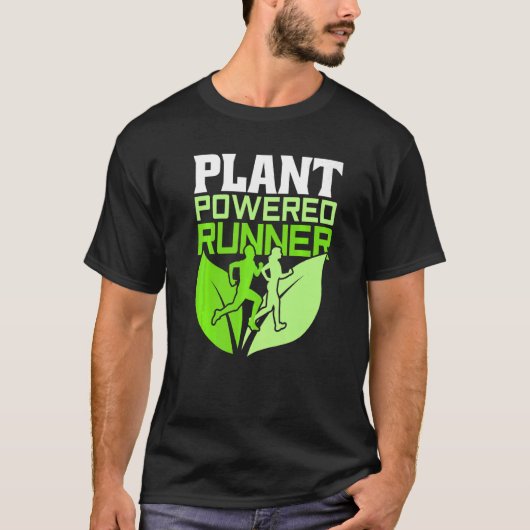 Pflanze Powered Runner T-Shirt (Vorderseite)