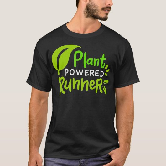 Pflanze Powered Vegan Marathon Runner _1  T-Shirt (Vorderseite)