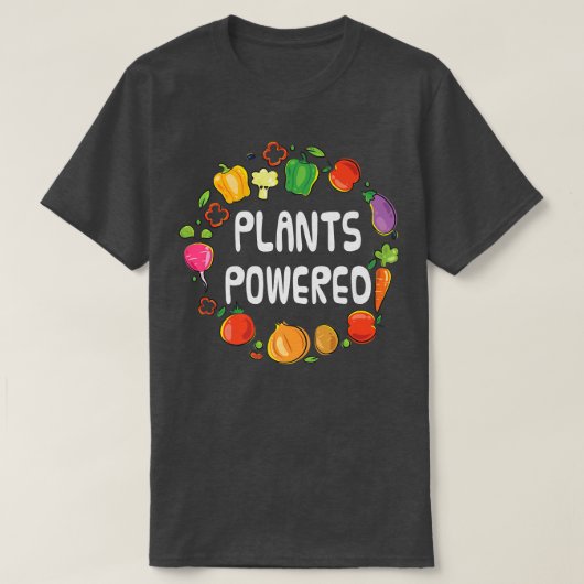Pflanze Powered Vegan T-Shirt Pflanze basierend Ve (Design vorne)