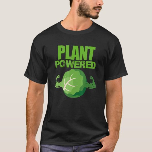 Pflanze Powered Vegan Vegetarian Gemüse Veganism T-Shirt (Vorderseite)
