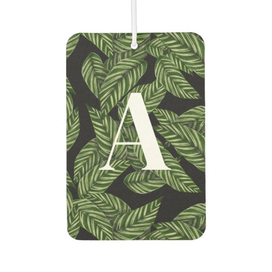 Pflanze Print Monogram Autolufterfrischer (Vorderseite)