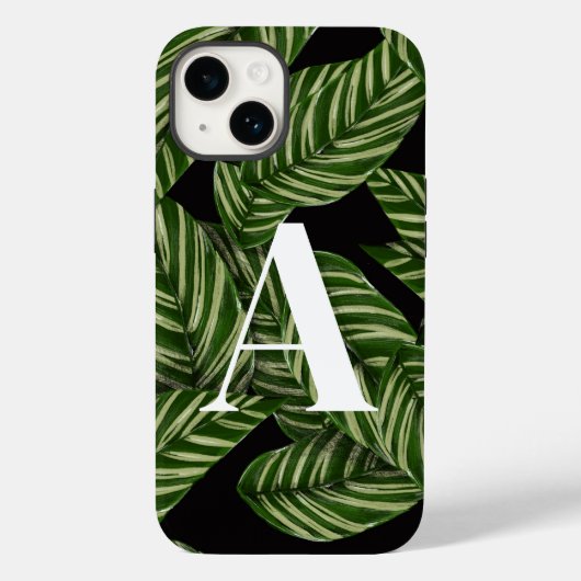 Pflanze Print Monogram Case-Mate iPhone Hülle (Rückseite)