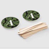 Pflanze Print Monogram Fächer (Non-assembled)