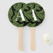 Pflanze Print Monogram Fächer (Vorne und Hinten)