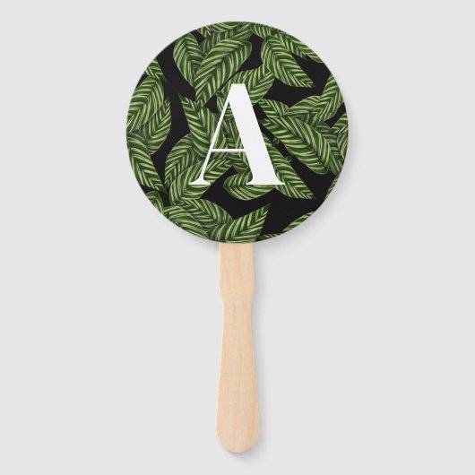 Pflanze Print Monogram Fächer (Vorderseite)