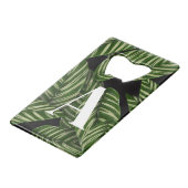 Pflanze Print Monogram Geldbeutel Flaschenöffner (Vorderseite Schrägansicht)