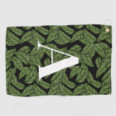 Pflanze Print Monogram Golfhandtuch (Horizontal)