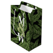 Pflanze Print Monogram Mittlere Geschenktüte (Vorderseite Schrägansicht)