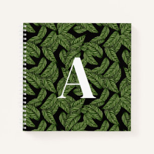 Pflanze Print Monogram Notizblock