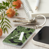 Pflanze Print Monogram Schlüsselanhänger (Vorderseite rechts)