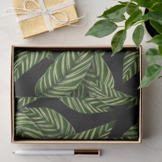 Pflanze Print Monogram Seidenpapier (Geschenk)