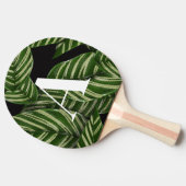 Pflanze Print Monogram Tischtennis Schläger (Seitenansicht)