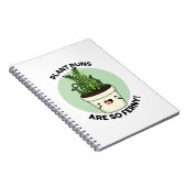 Pflanze Puns sind so Ferny Funny Fern Puff Notizblock (Rechte Seite)