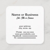 Pflanze Quadratische Visitenkarte (Rückseite)