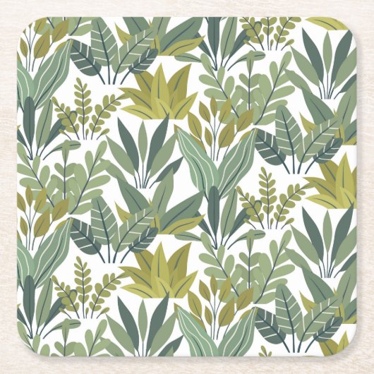 Pflanze Rechteckiger Pappuntersetzer (Vorderseite)