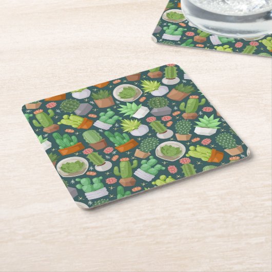 Pflanze Rechteckiger Pappuntersetzer (angewinkelt)